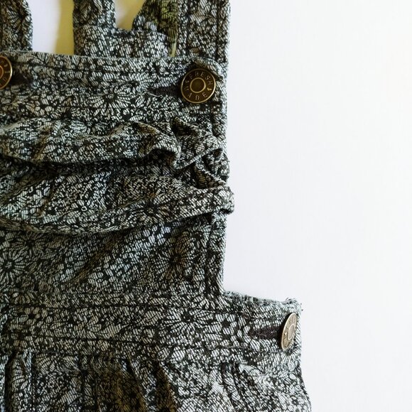 Joe Fresh Ruffle Floral Denim Bubble Shortalls 3-6 Months - Picture 4 of 7